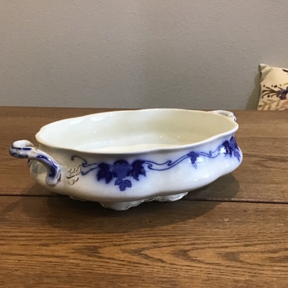 Antique C. 1890 W.H.Grindley Flow Blue China The Hofburg Vegetable Bowl - Picture 4 of 7